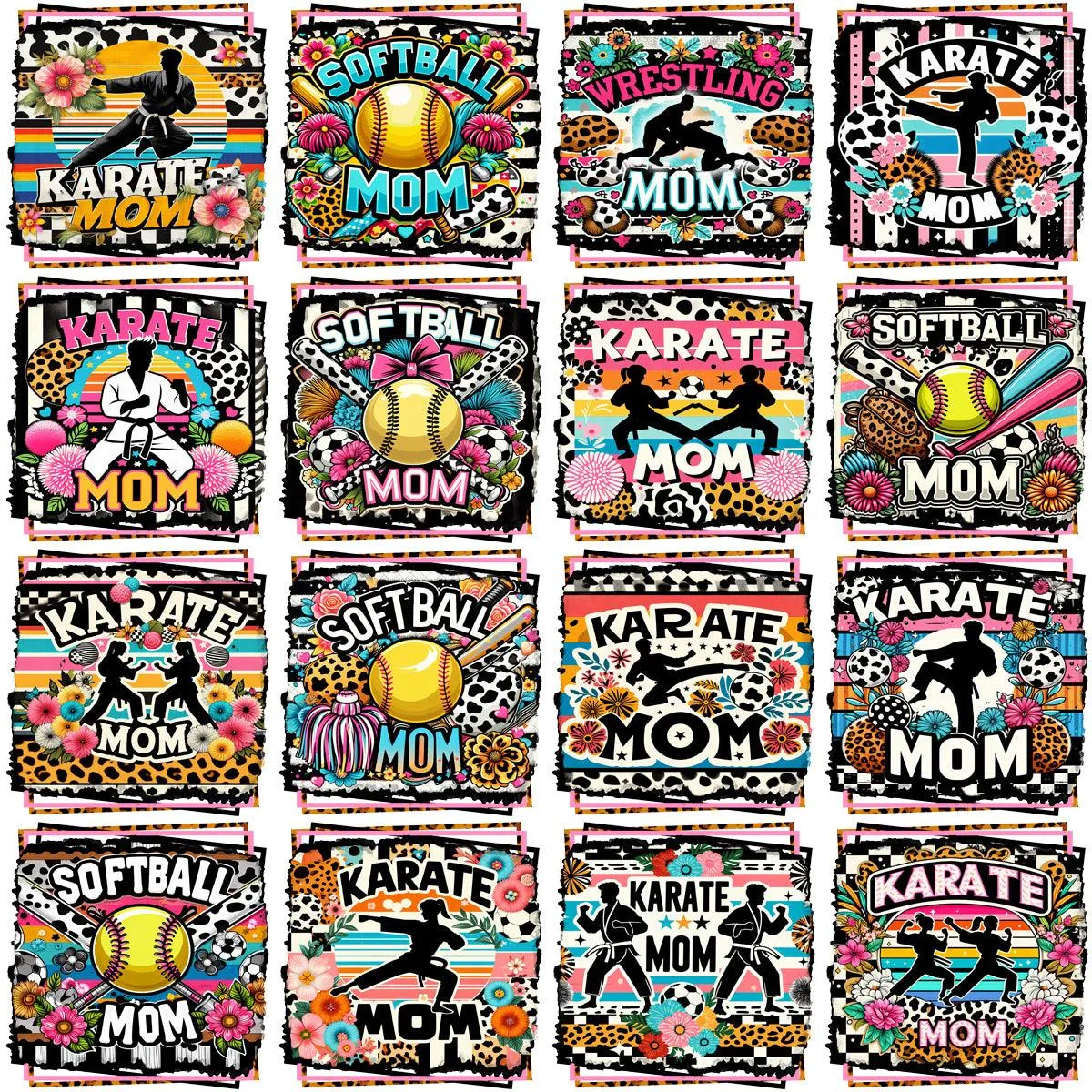 50 Sports Mom Mother's Day Designs Bundle PNG