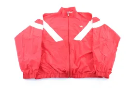 90's Asics Embroidered Logo Red & White Zip Up Jacket