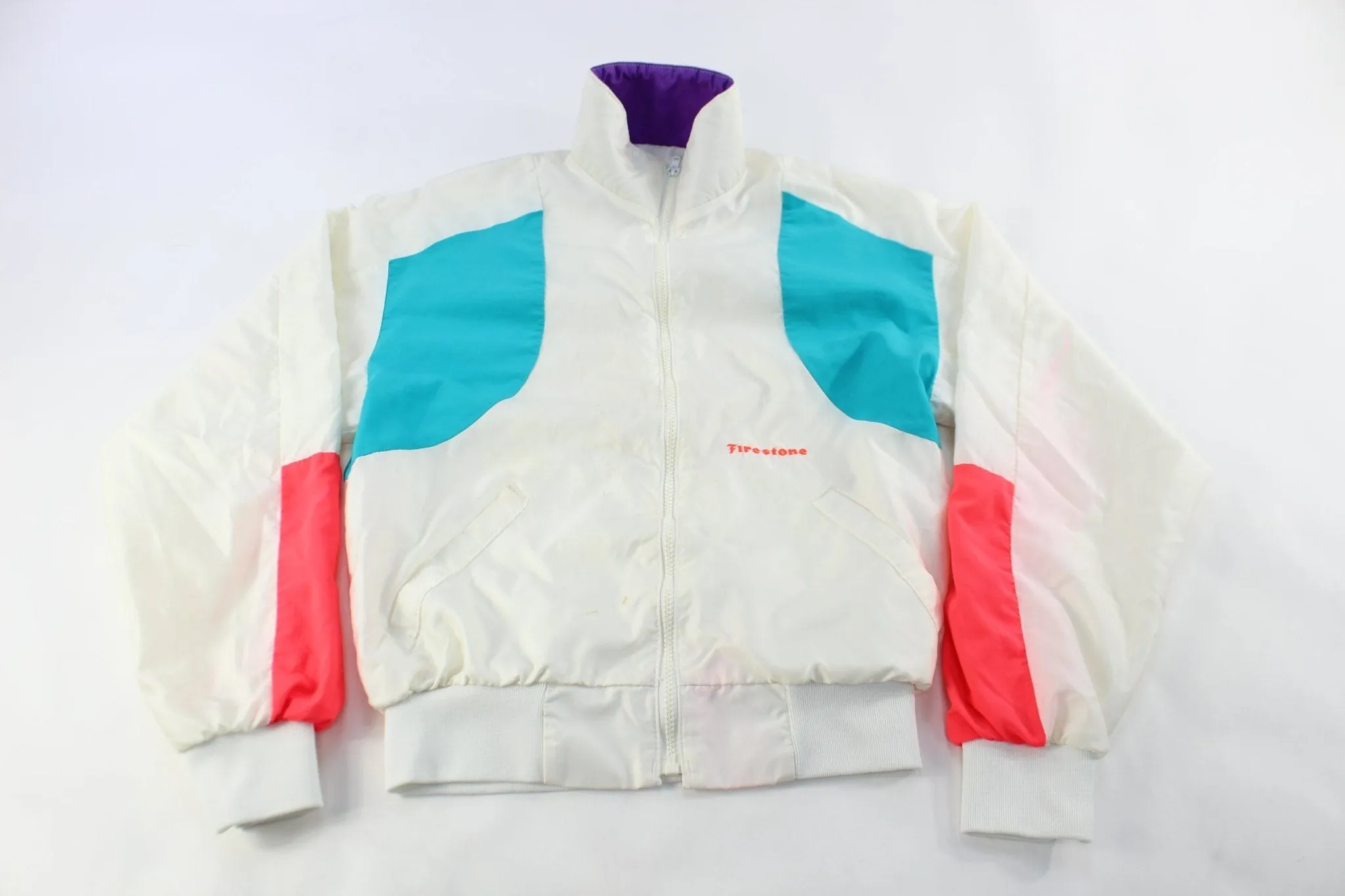 90's Firestone Colorful Zip Up Jacket