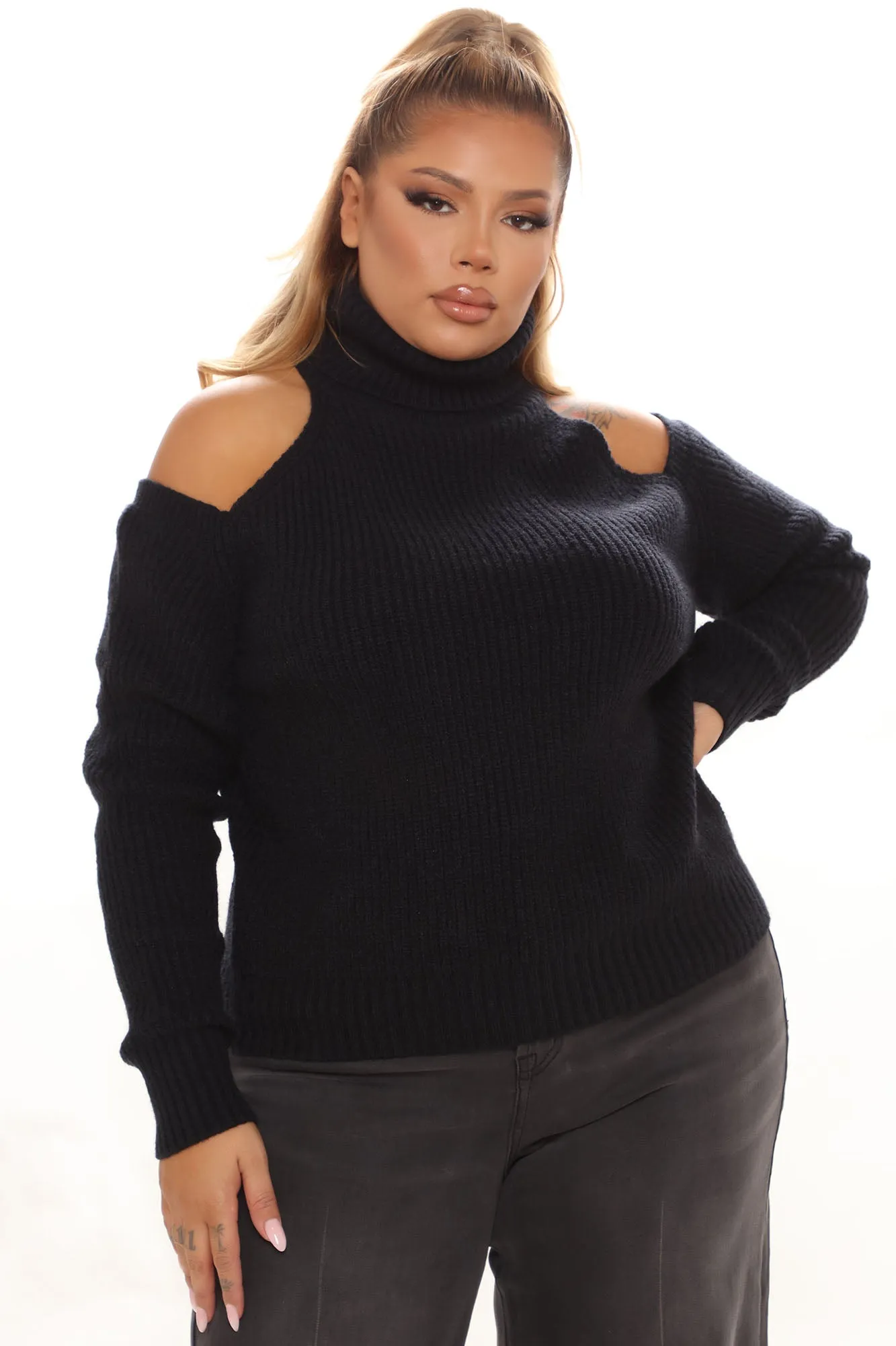 Alana Turtleneck Sweater - Black