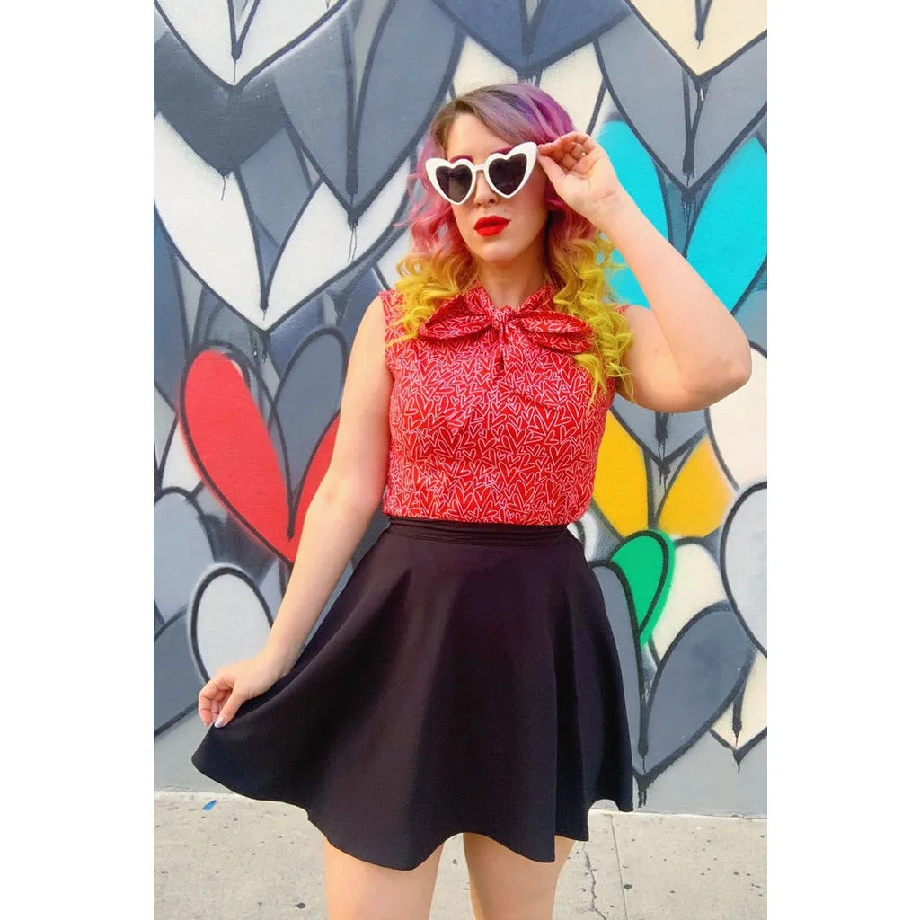 Black "Harper" Skater Skirt