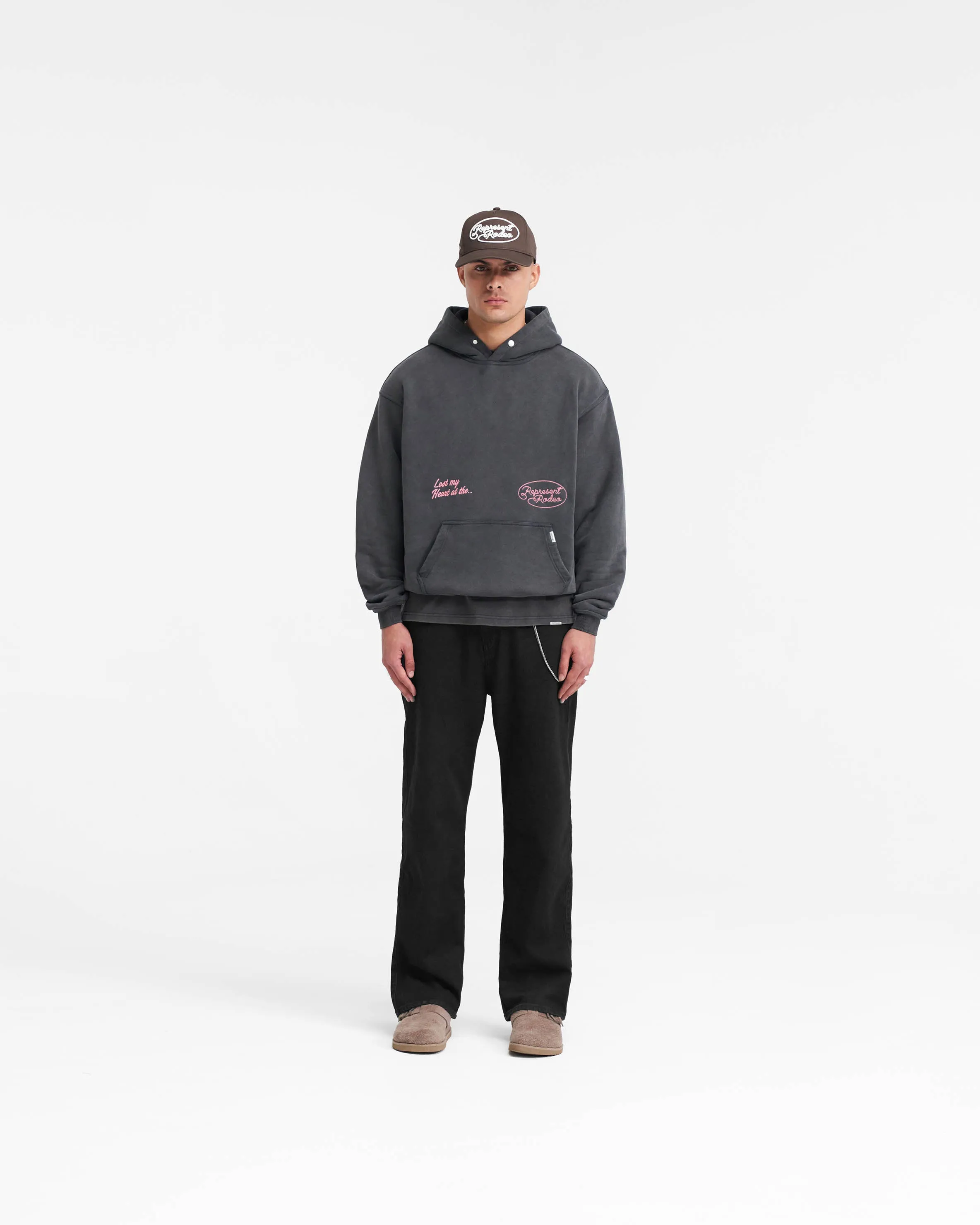 Chain Stitch Rodeo Hoodie - Vintage Grey