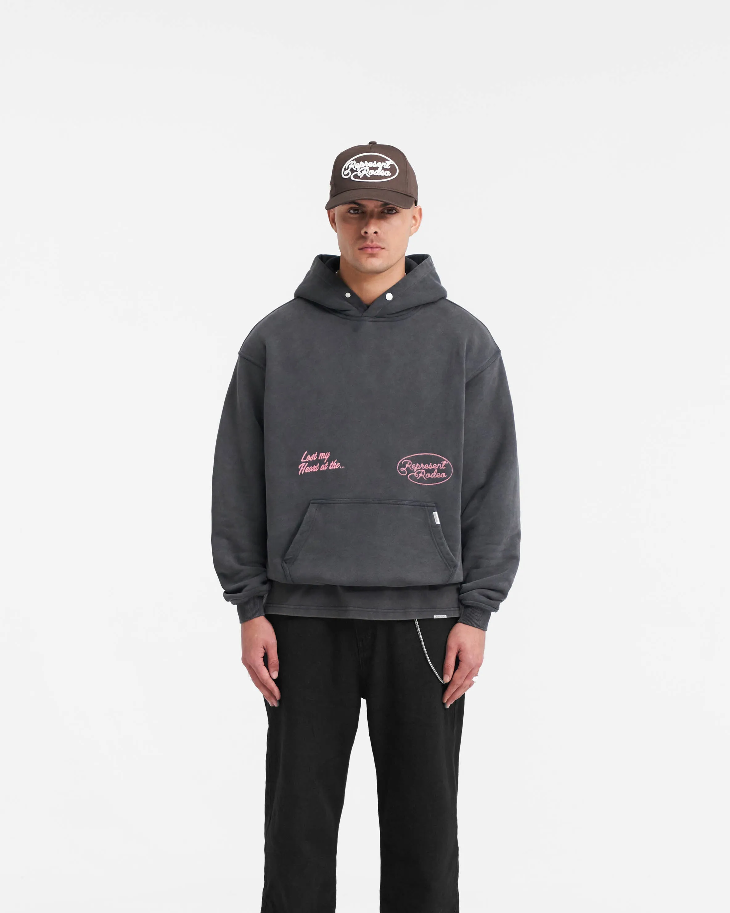 Chain Stitch Rodeo Hoodie - Vintage Grey