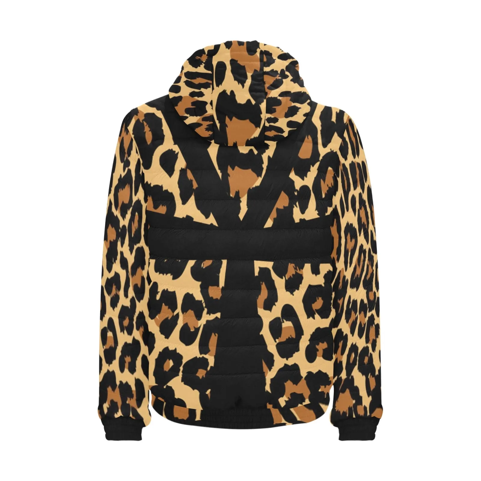 CHEETAH ANKH PADDED HOODIE JACKET