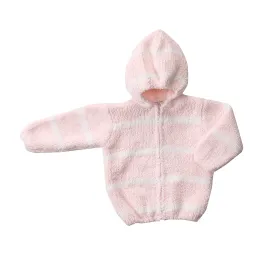 Chenille Hoodie - Pretty Pink / Ivory