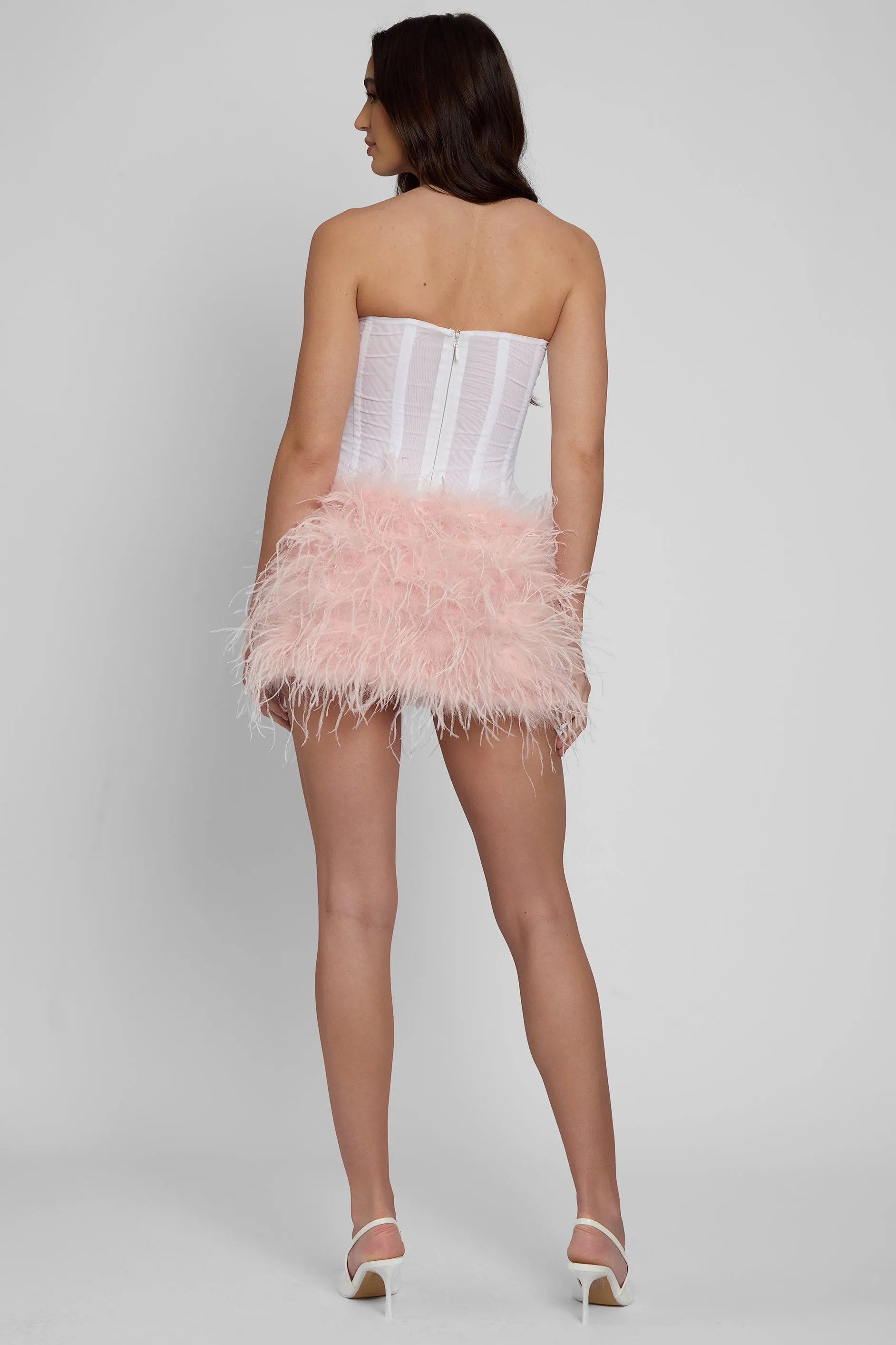 Cloud Feather Mini Trendy Skirt - Pink