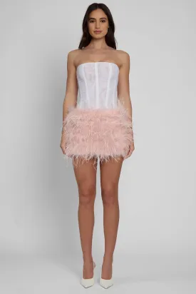 Cloud Feather Mini Trendy Skirt - Pink