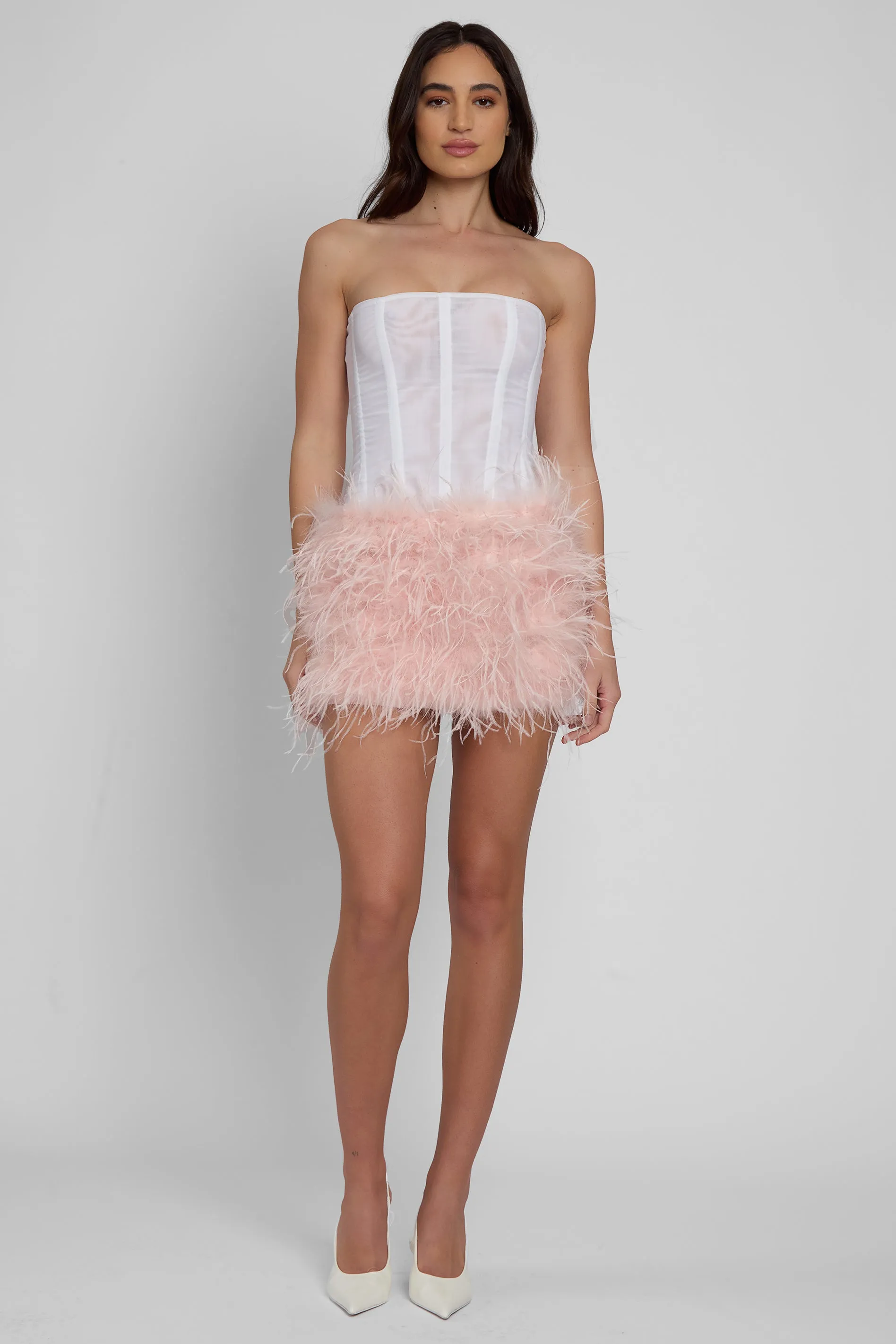 Cloud Feather Mini Trendy Skirt - Pink