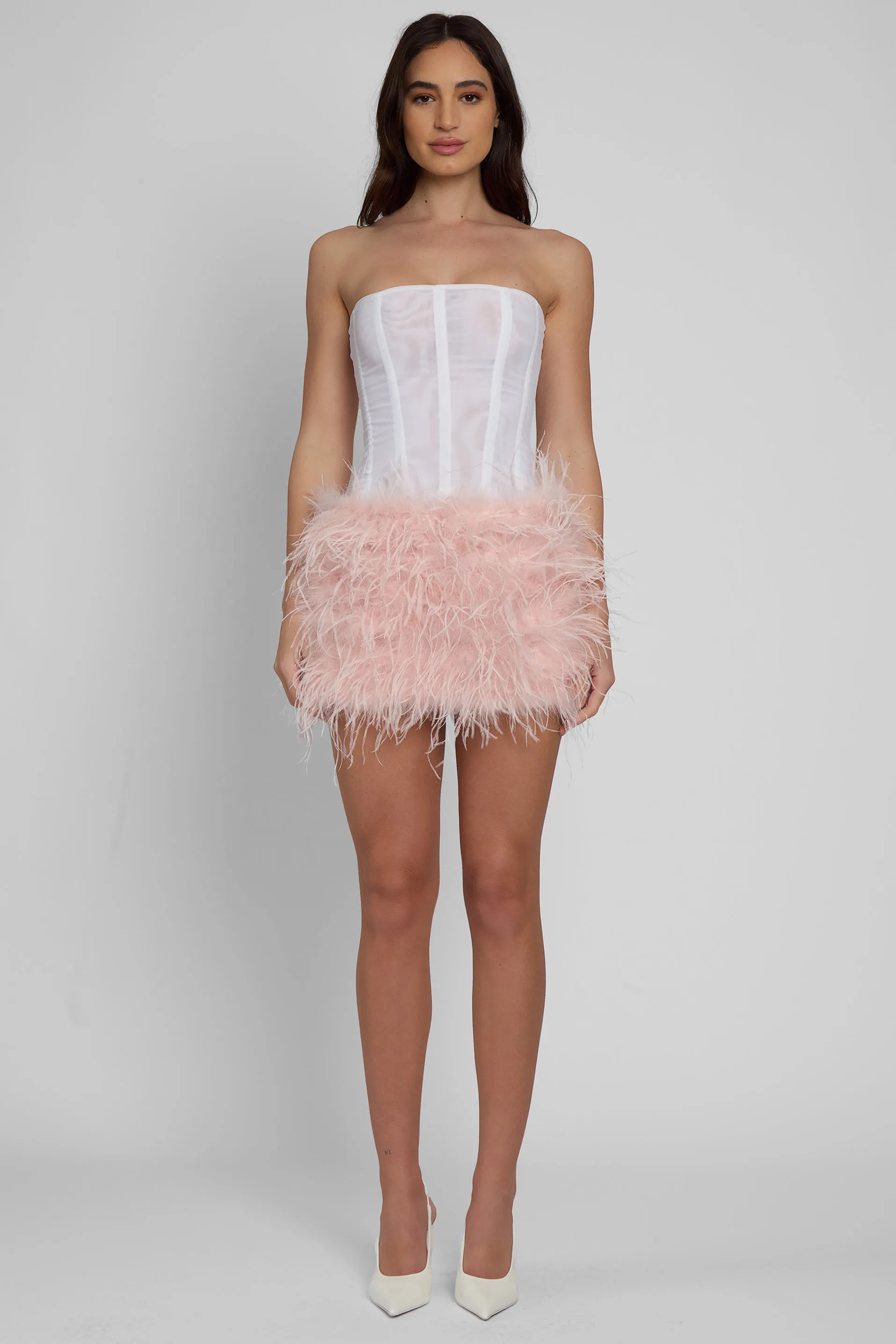 Cloud Feather Mini Trendy Skirt - Pink