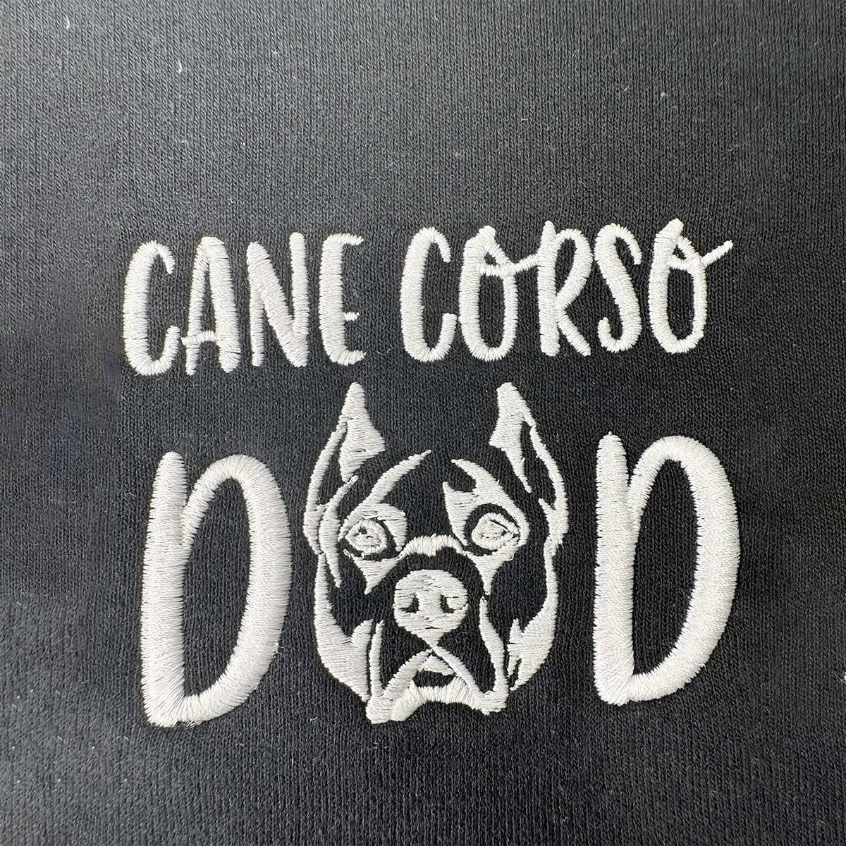 Custom Cane Corso Dog Dad Embroidered Hoodie, Personalized Hoodie with Dog Name, Cane Corso Gifts Dog Lovers