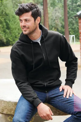 Custom Embroider Full Zip Hoodie Sweater - Personalize with your Logo - 9.0 Oz 50/50 Cotton Poly Fleece