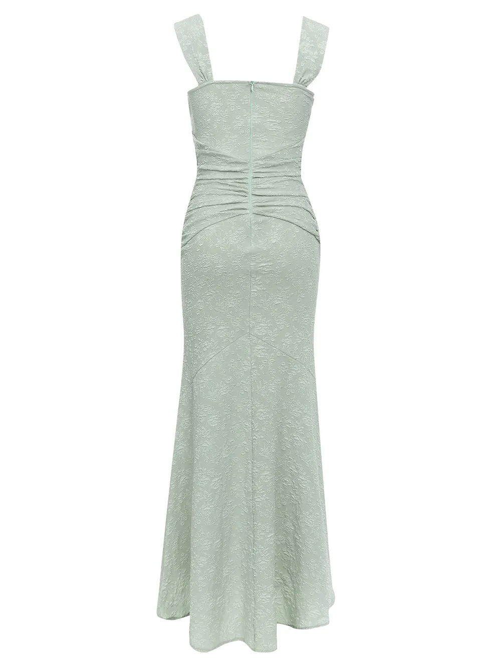 Deanna Jacquard Sleeveless Long Dress