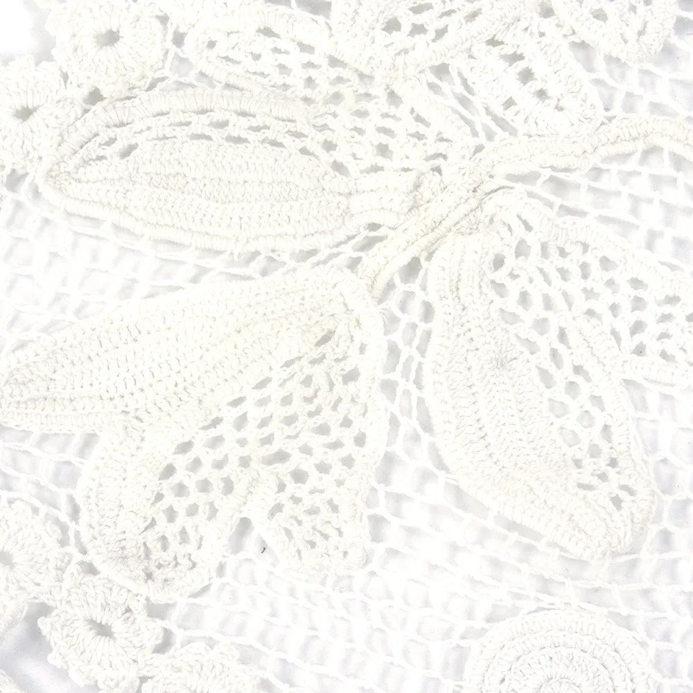 Edwardian White Irish Crochet Full Length Dress