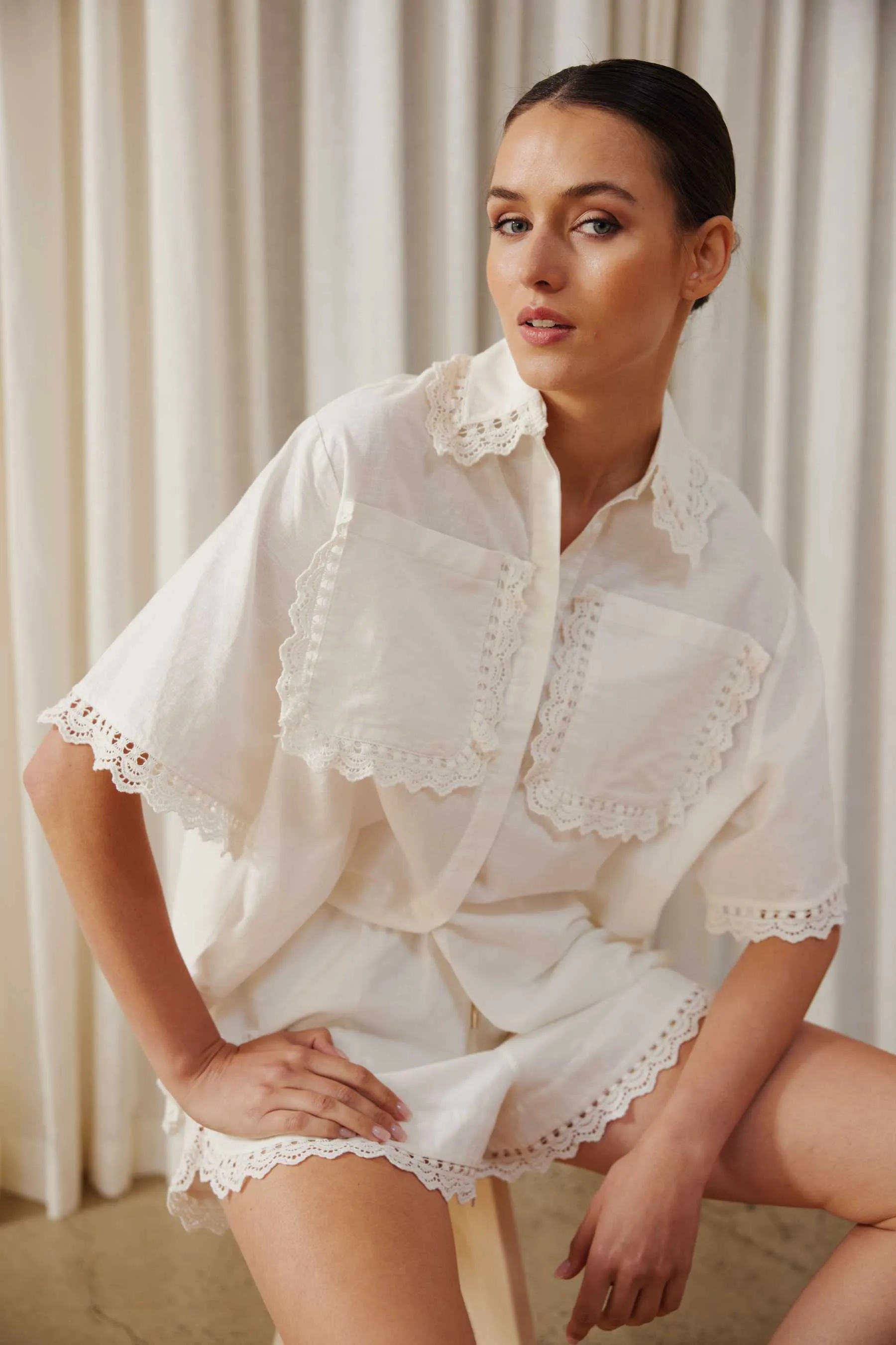 Evie Shirt | Ivory