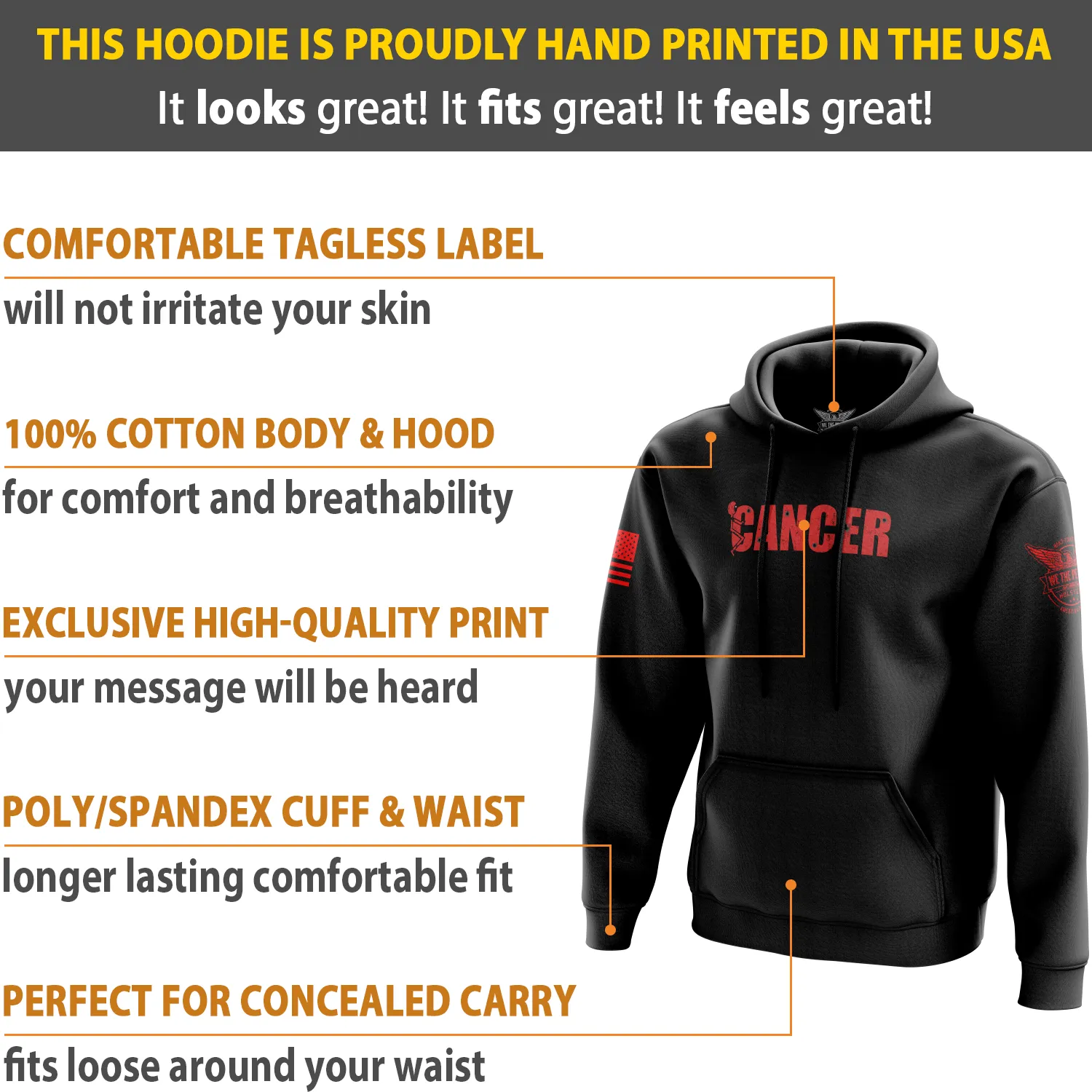 F Cancer Hoodie