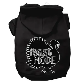 Feast Mode Screen Print Dog Hoodie Black L