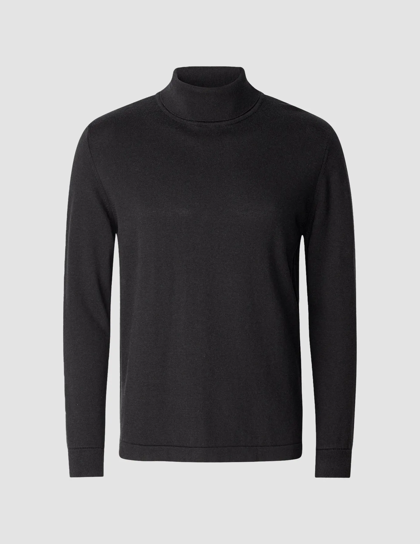 Fine Knit Turtleneck Black