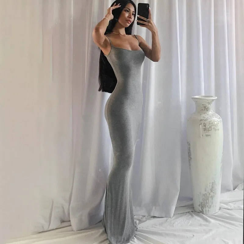 FLYTONN-Sexy spring and summer dresses, party dresses, graduation gifts,Hannah Slim-Fit Maxi Dress