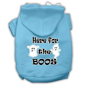 Here For The Boos Screenprint Dog Hoodie Baby Blue Xxl (18)