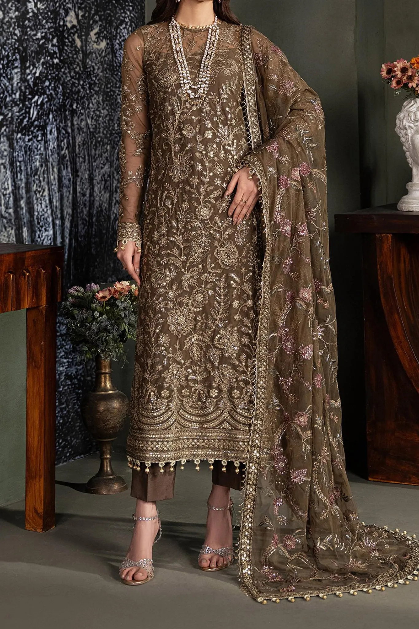 Heritage by Zarif Unstitched 3 Piece Luxury Formals Collection'2024-ZHF-06-Zhalay