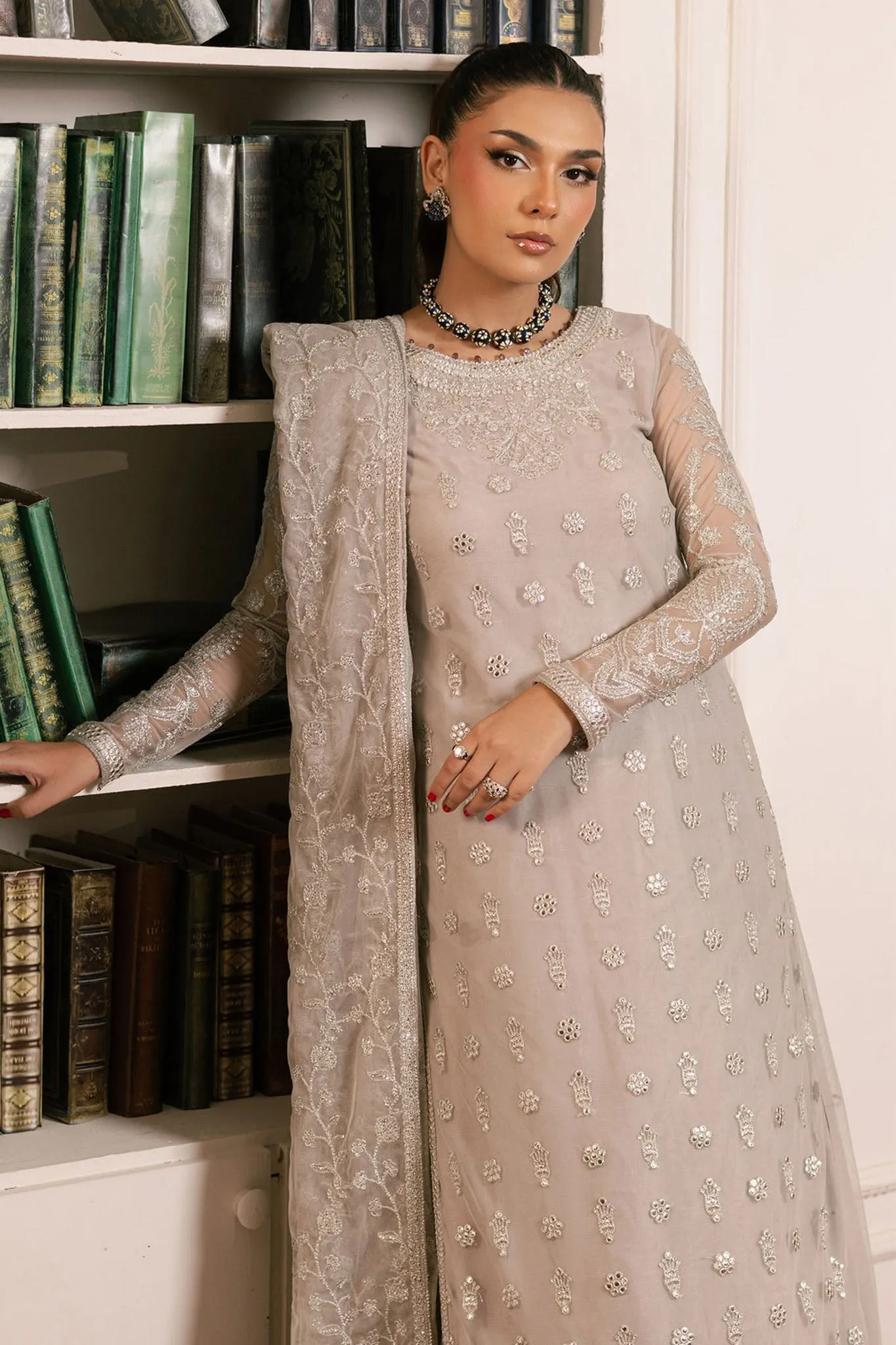 Inayat By Zarif Unstitched 3 Piece Luxury Formals Collection'2024-ZRI-05-Dhanak