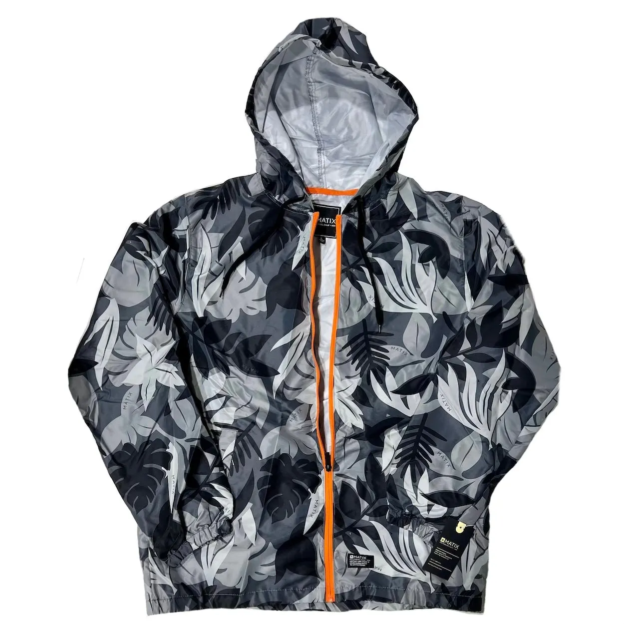 Mens Windbreaker Zipped and Hooded With Hawaiian Design Reg $40