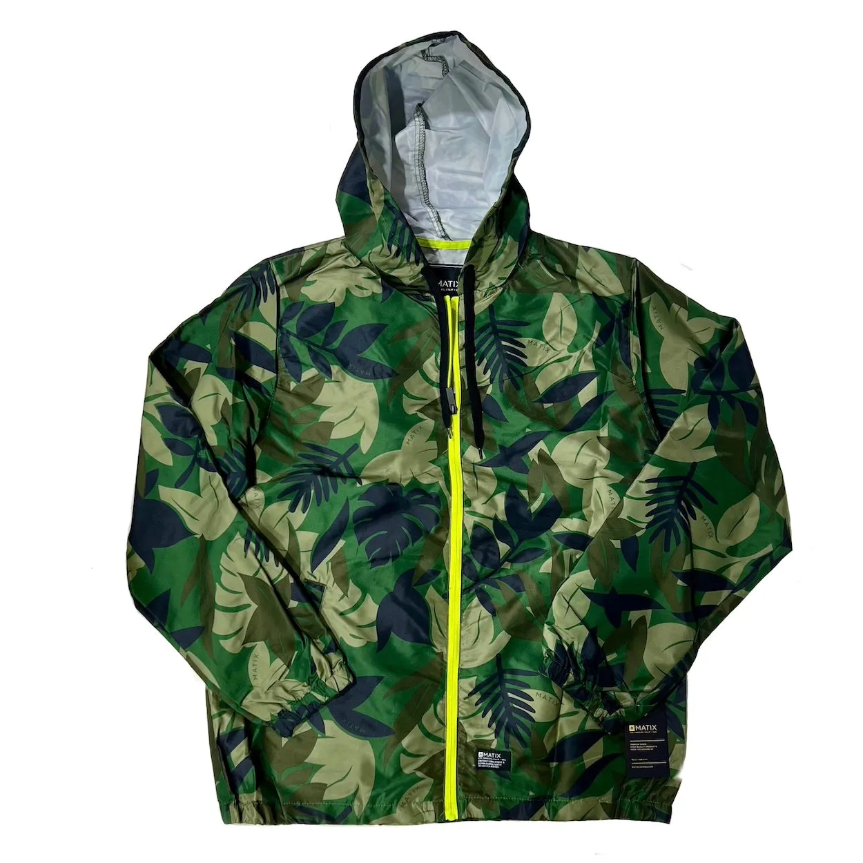 Mens Windbreaker Zipped and Hooded With Hawaiian Design Reg $40