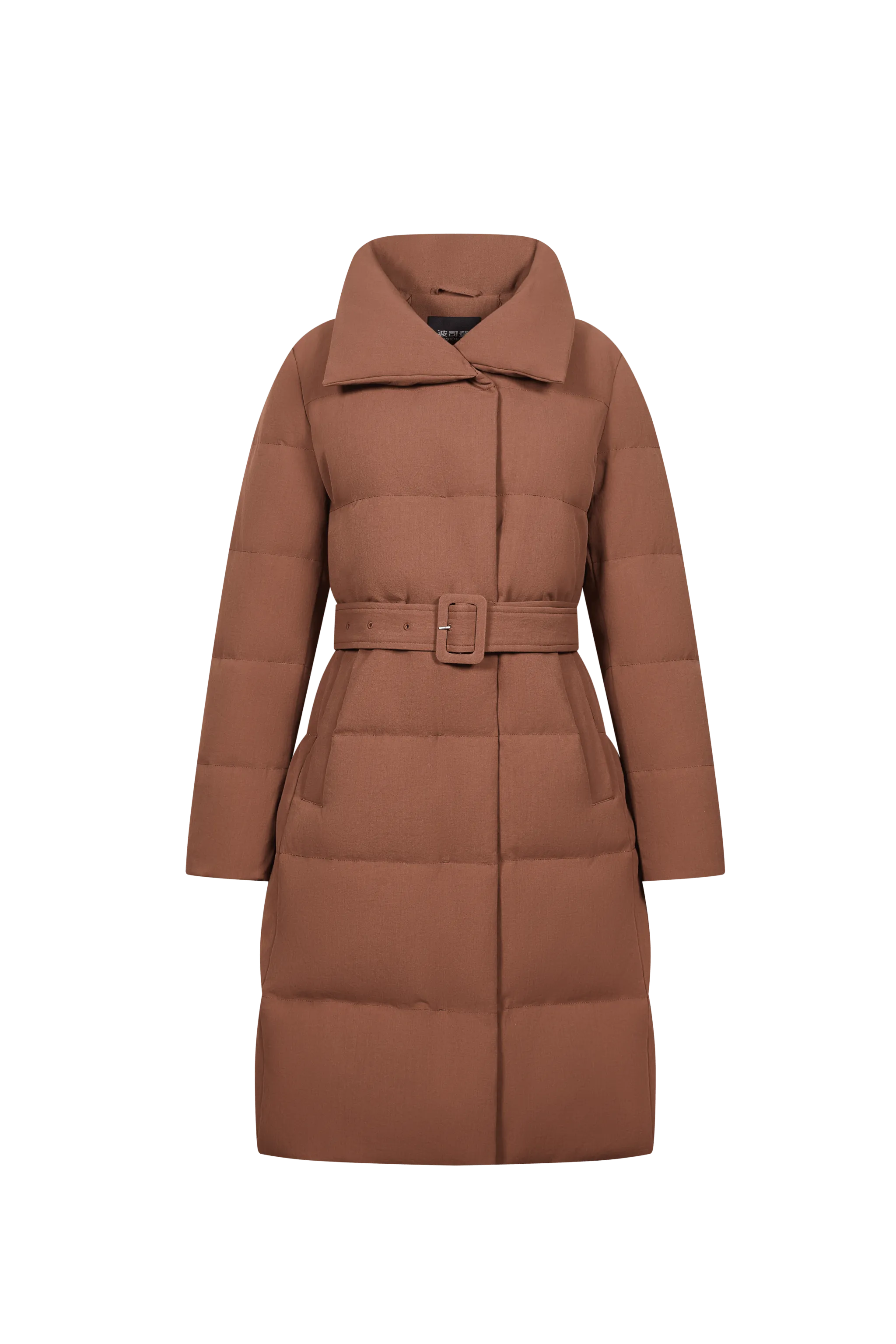 Mid-length Goose Down Jacket With Lapel