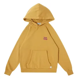 Mustard Embroidered Logo Hoodie