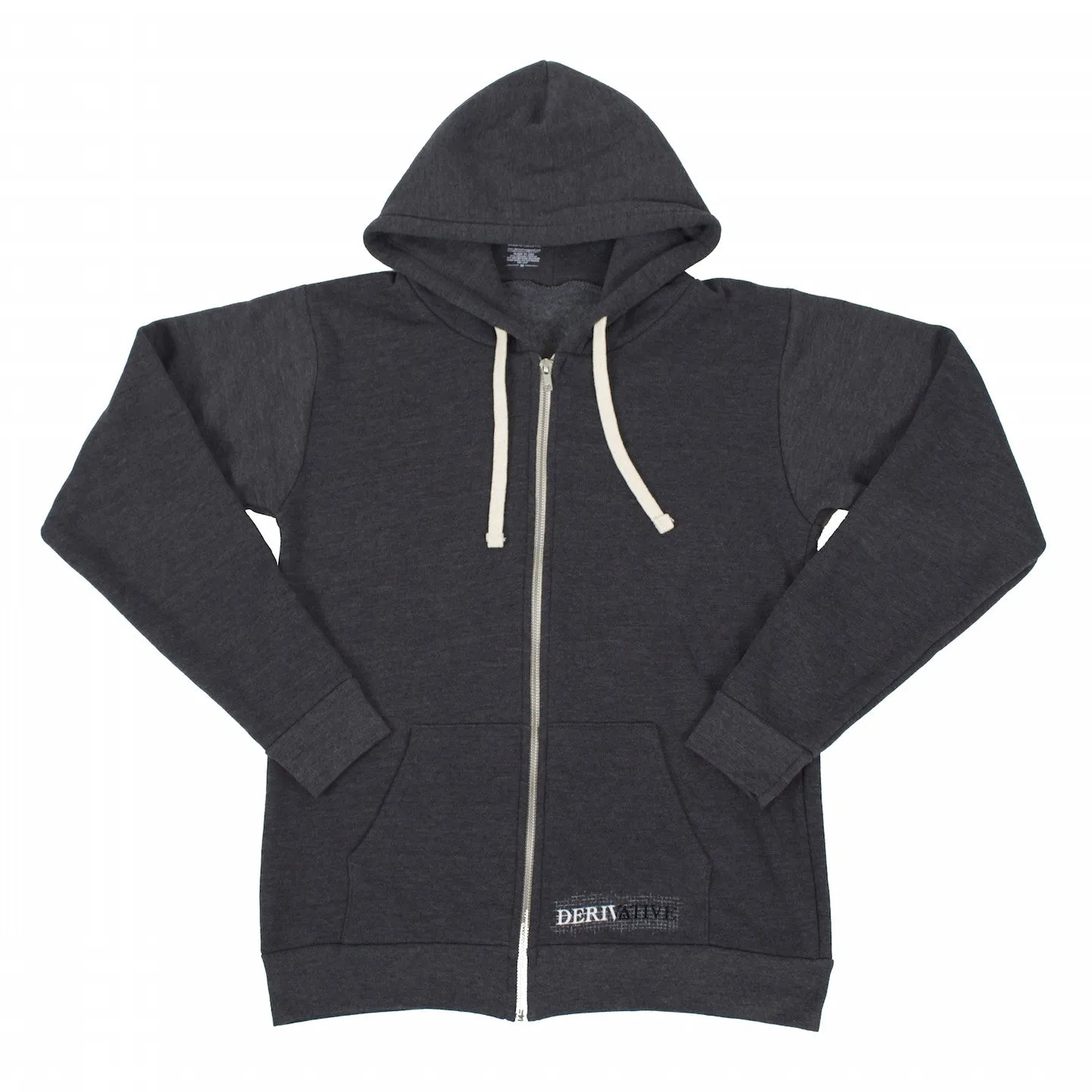 Organic Cotton & Recycled Polyester Zip Up Hoodie - Heather Grey