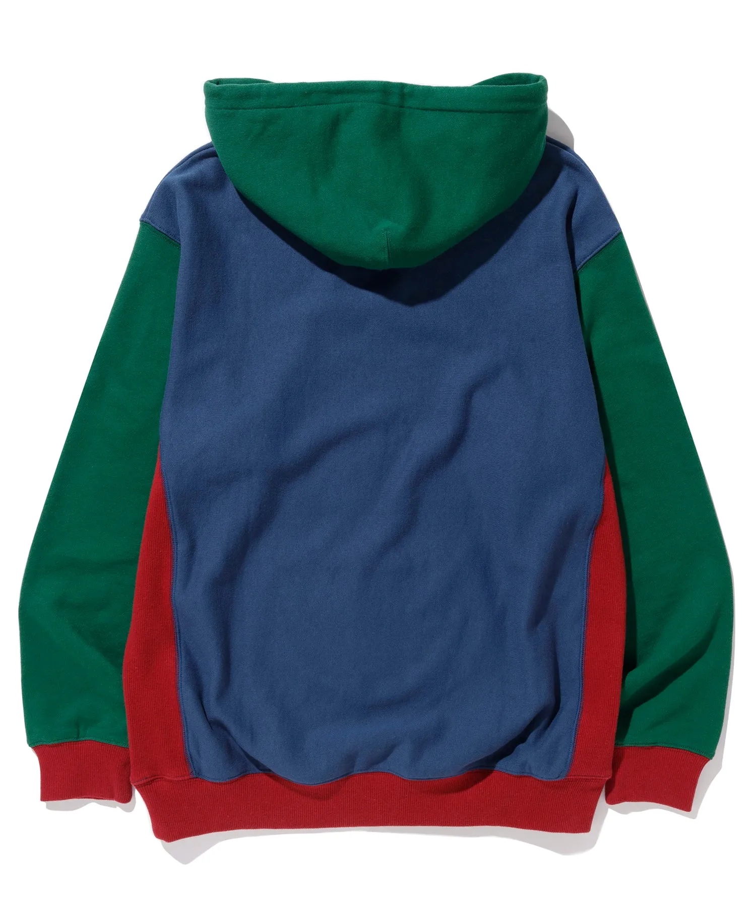 PANELED PULLOVER HOODED SWEAT