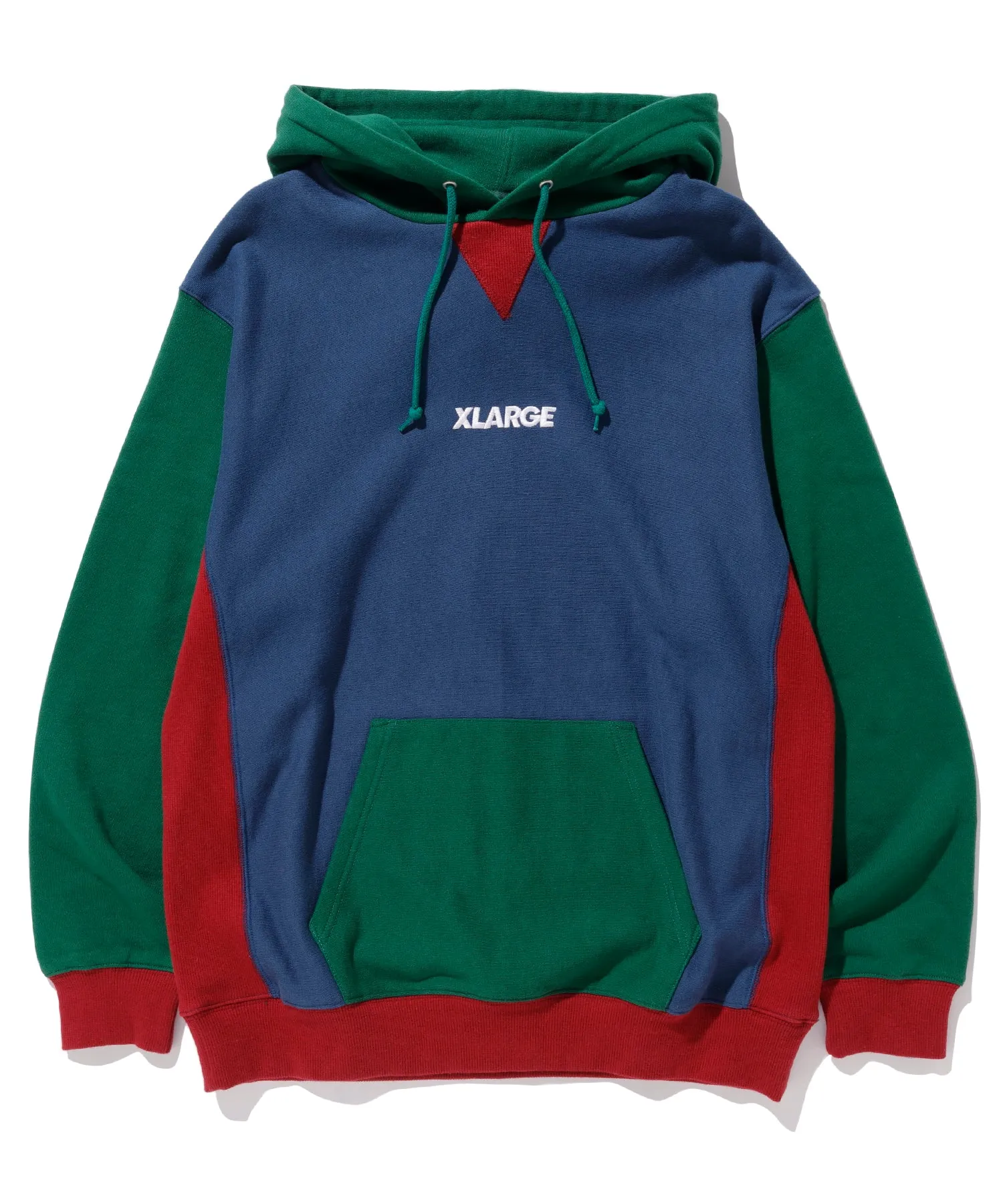 PANELED PULLOVER HOODED SWEAT