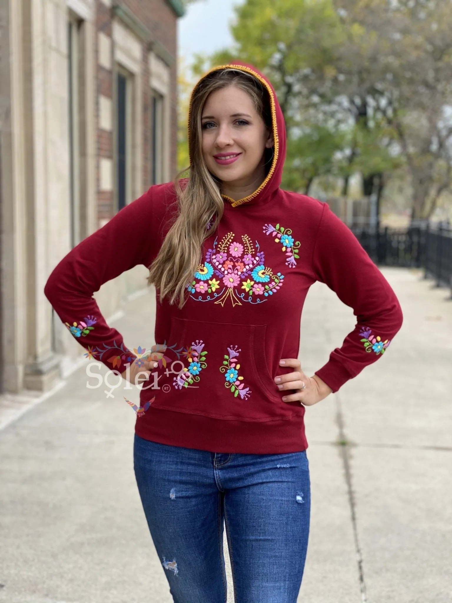 Puebla Floral Hoodie