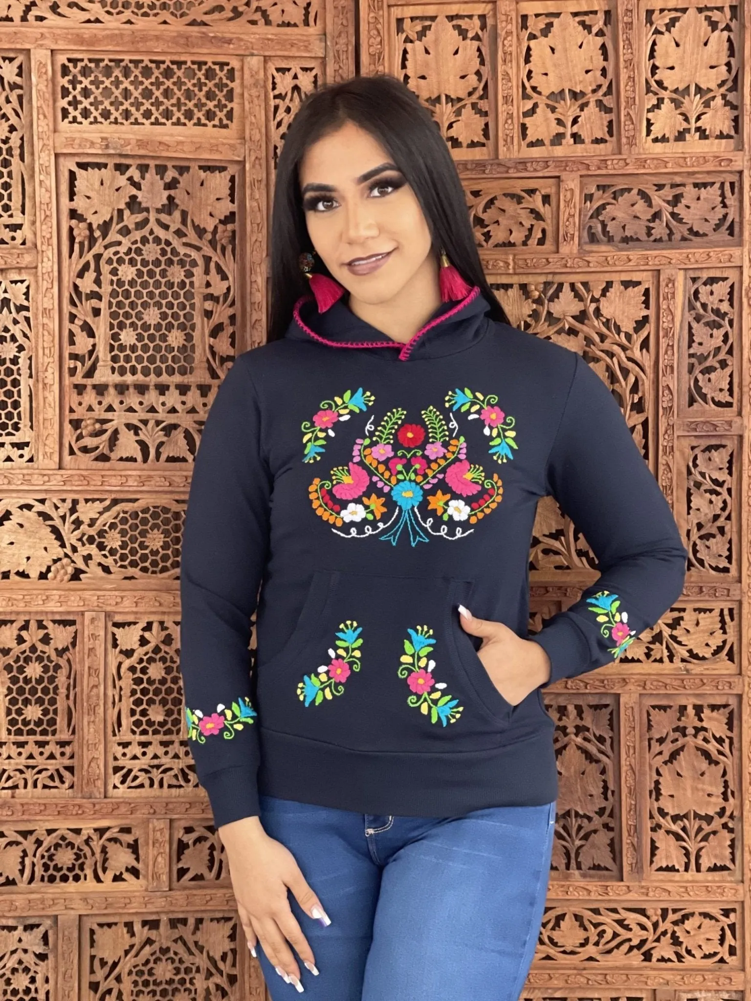 Puebla Floral Hoodie