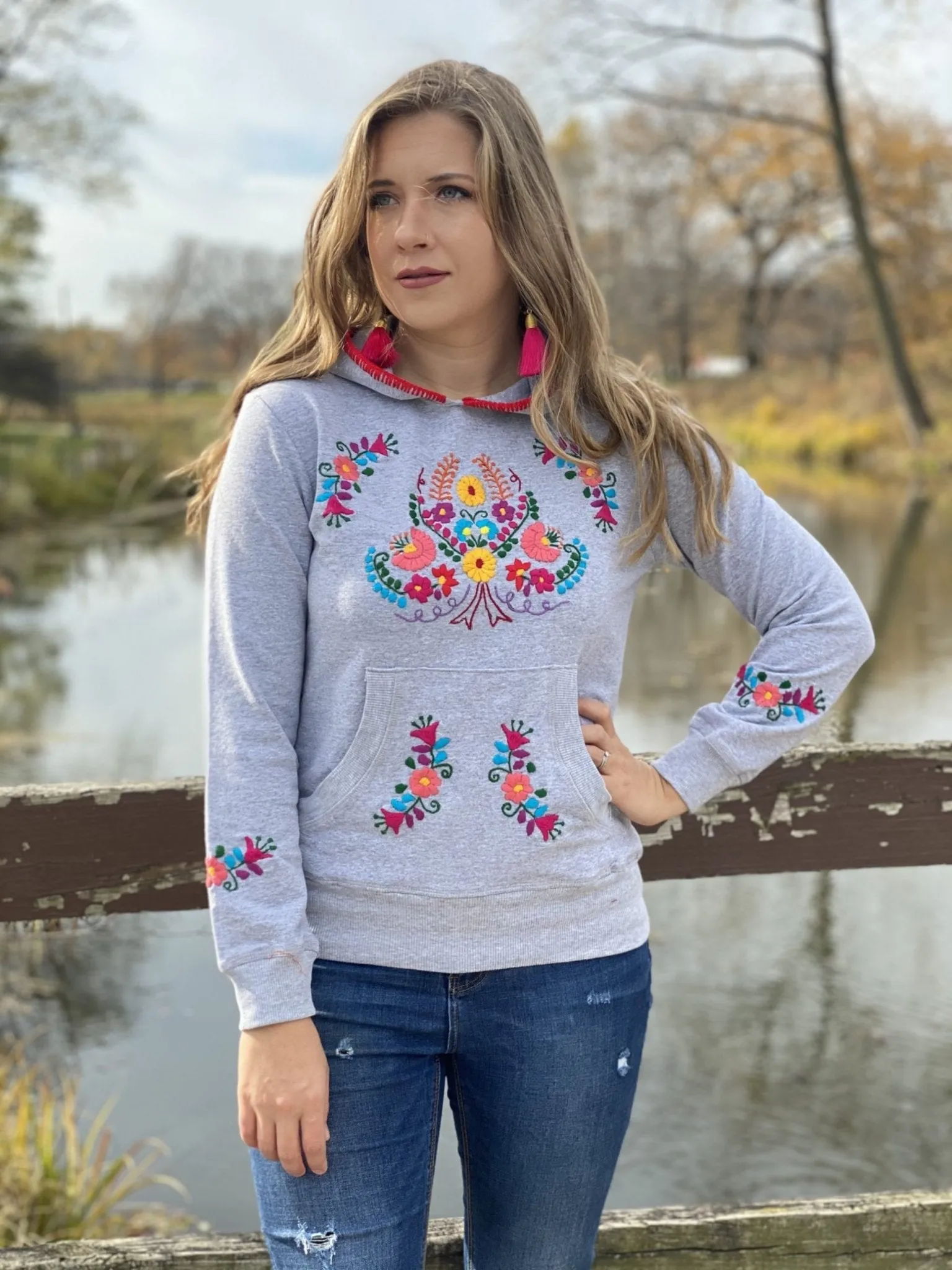 Puebla Floral Hoodie