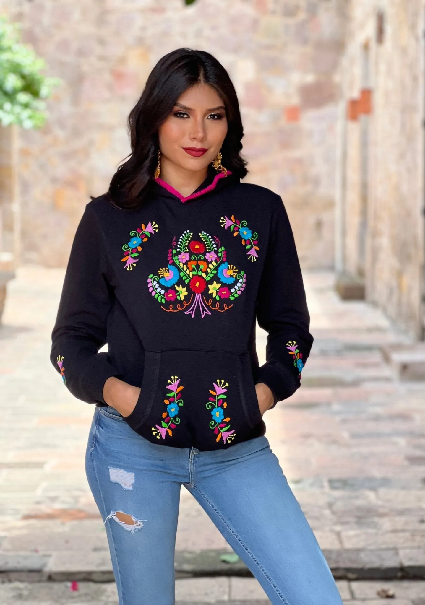 Puebla Floral Hoodie