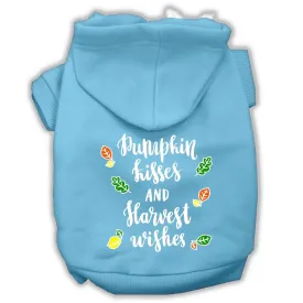 Pumpkin Kisses Screenprint Dog Hoodie Baby Blue Xl (16)