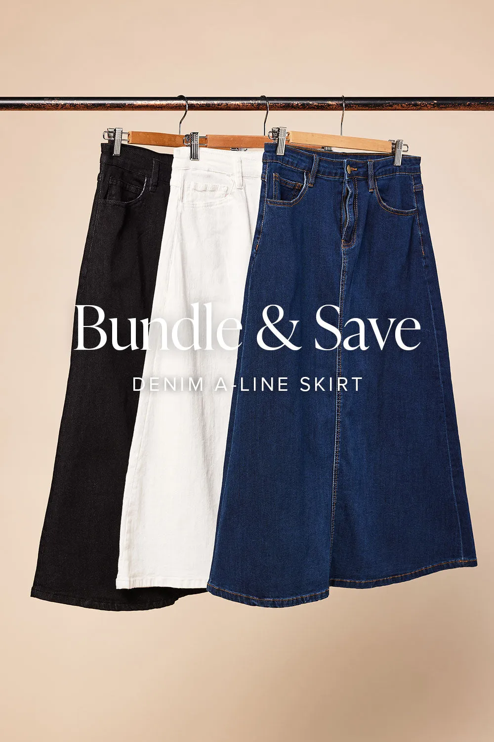 The Denim A-Line Skirt Bundle