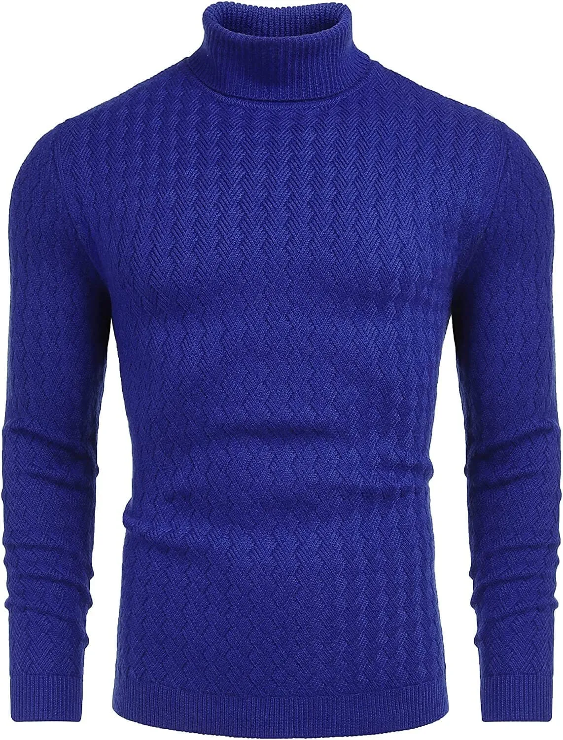 Turtleneck Patterned Knitted Pullover Sweater (US Only)