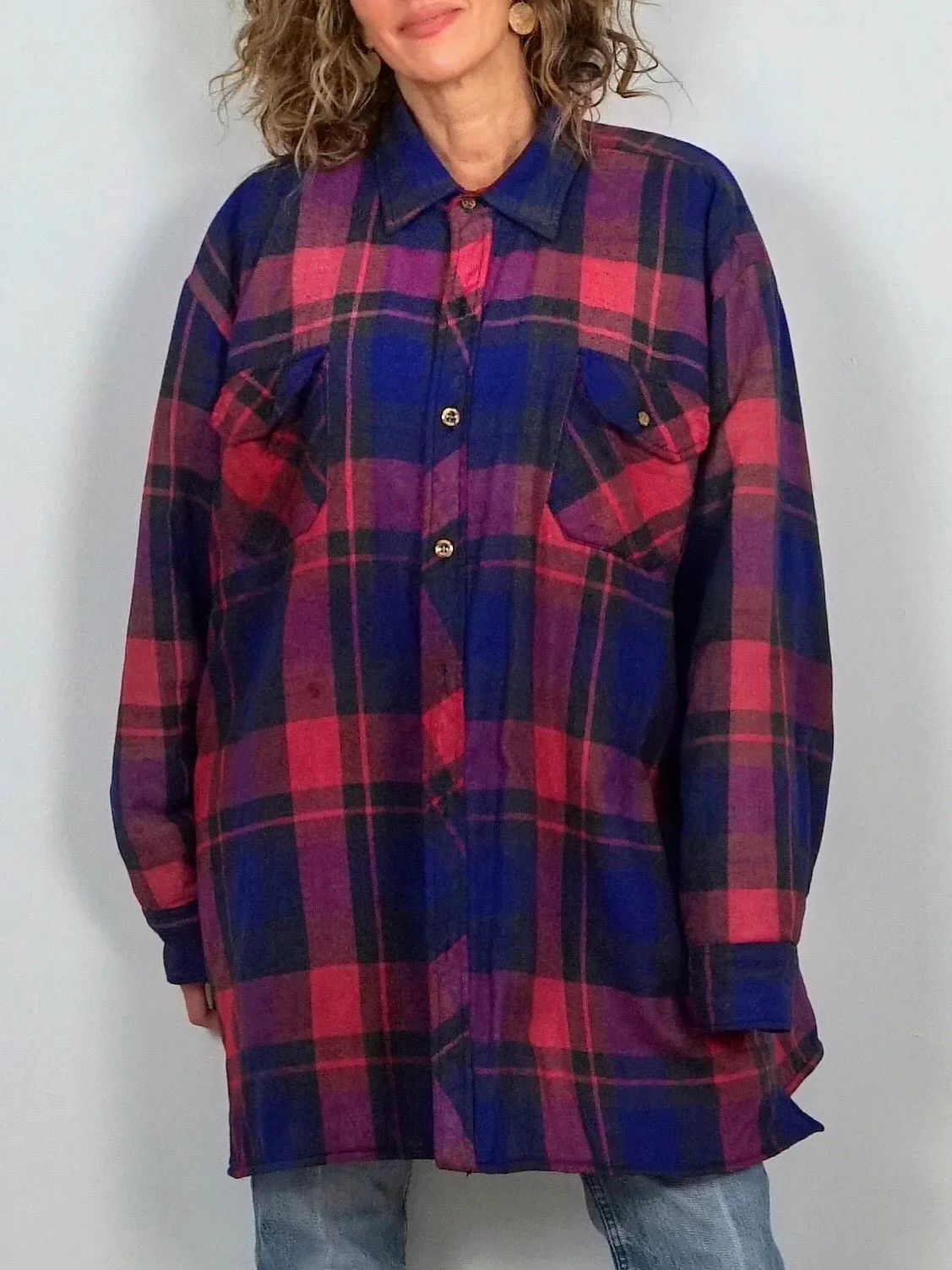 Vintage 80's Plaid Flannel Jacket