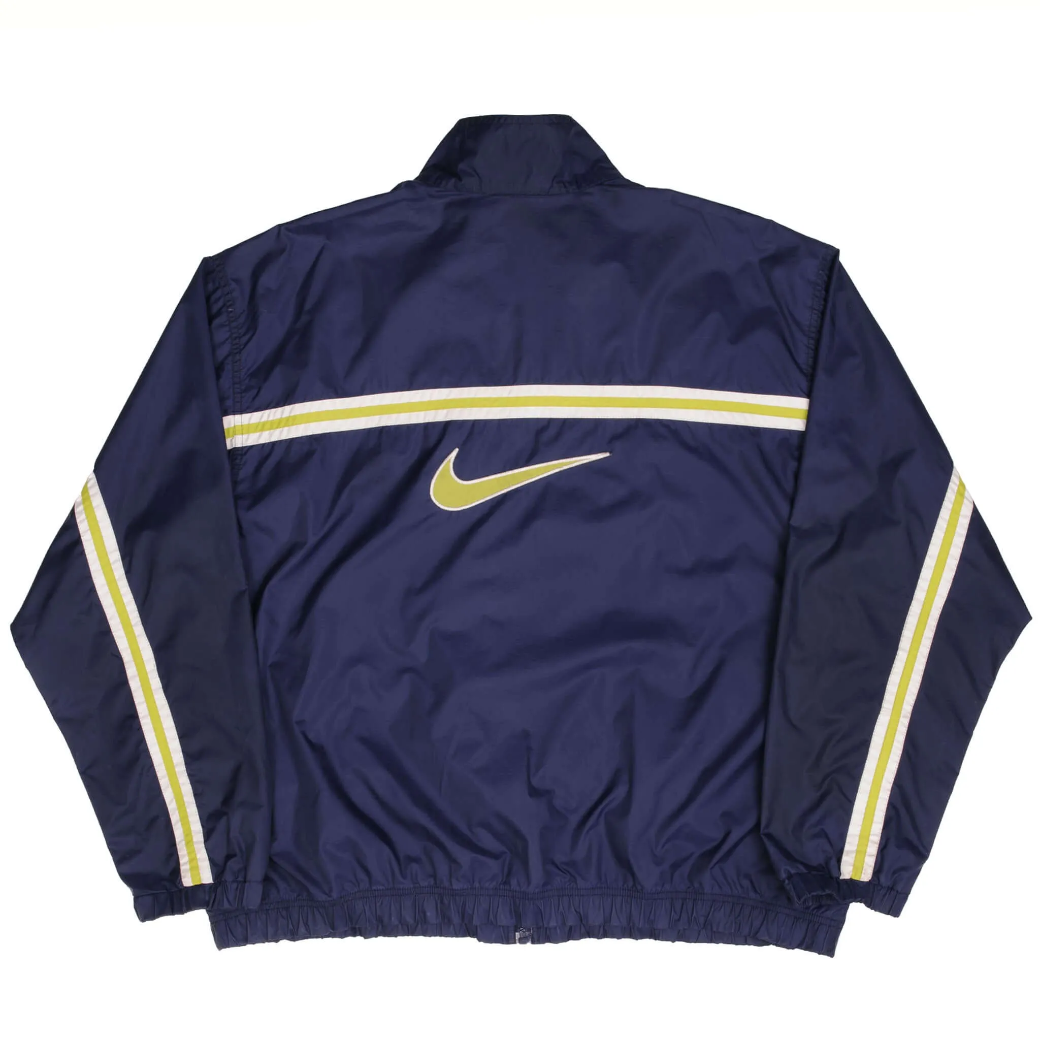 VINTAGE NIKE BIG SWOOSH BLUE WINDBREAKER JACKET 1990S SIZE XL