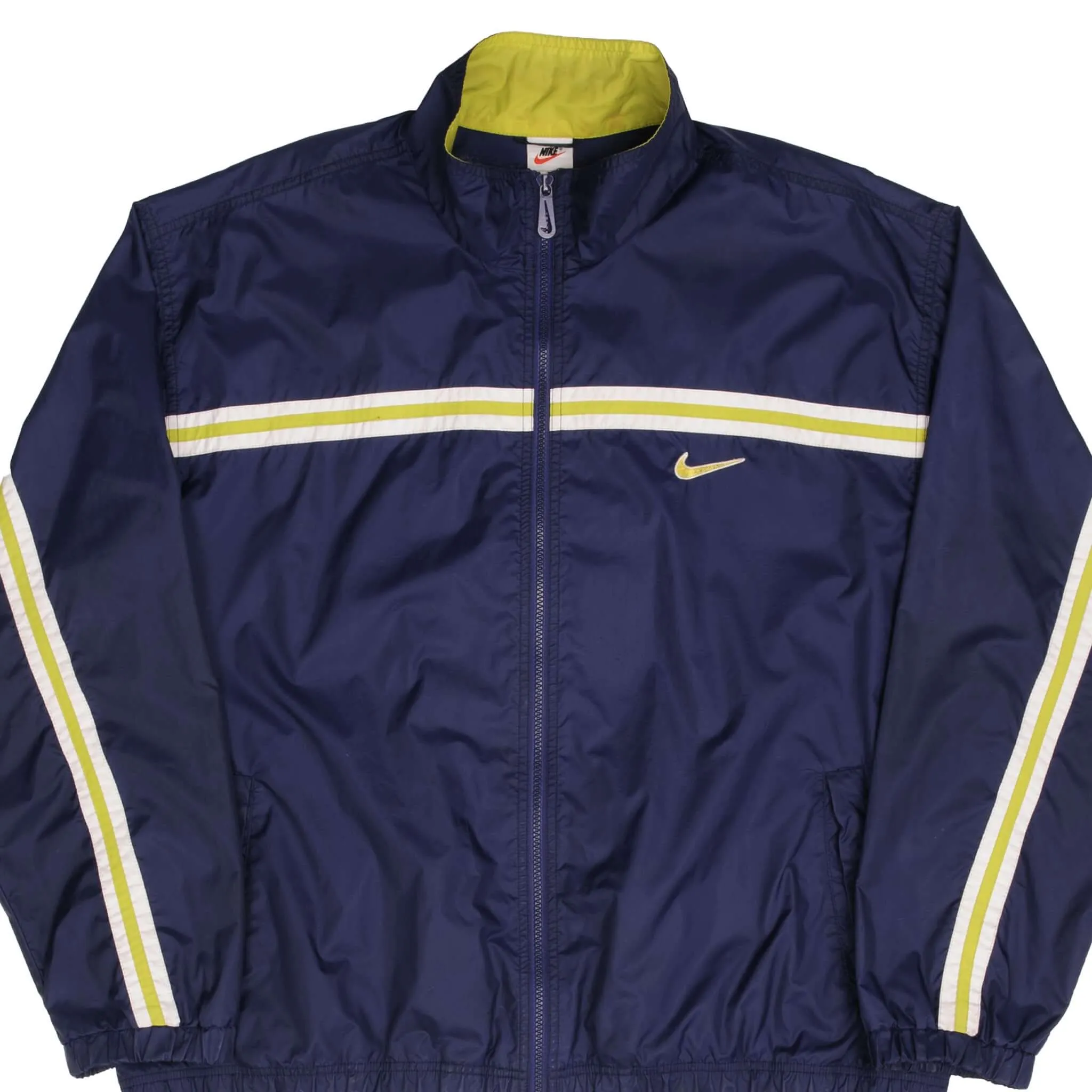 VINTAGE NIKE BIG SWOOSH BLUE WINDBREAKER JACKET 1990S SIZE XL