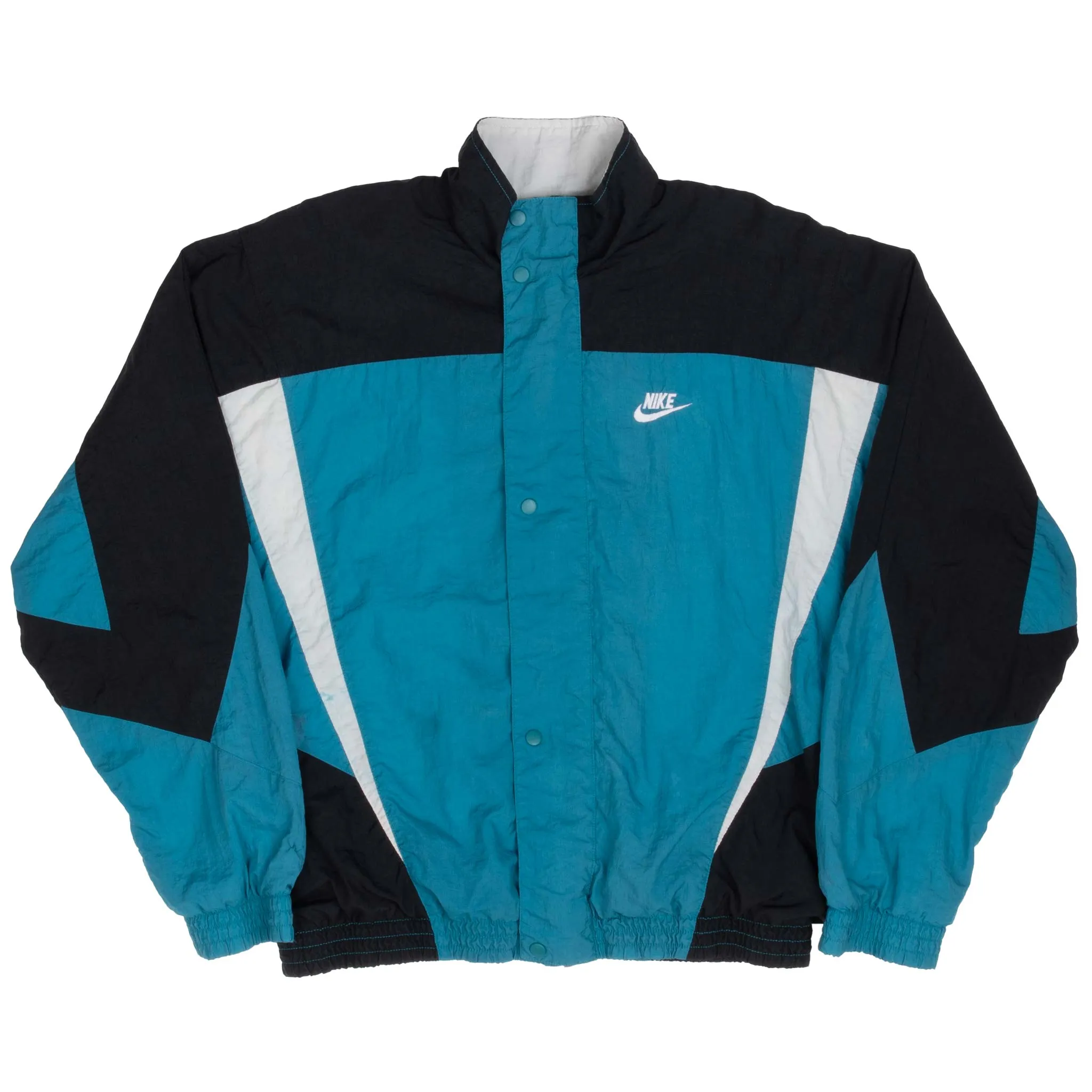 VINTAGE NIKE CLASSIC SWOOSH WINDBREAKER JACKET 1980S SIZE LARGE