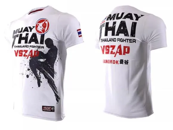 Vszap Bangkok VT002 Muay Thai Boxing T-Shirt XS-4XL White