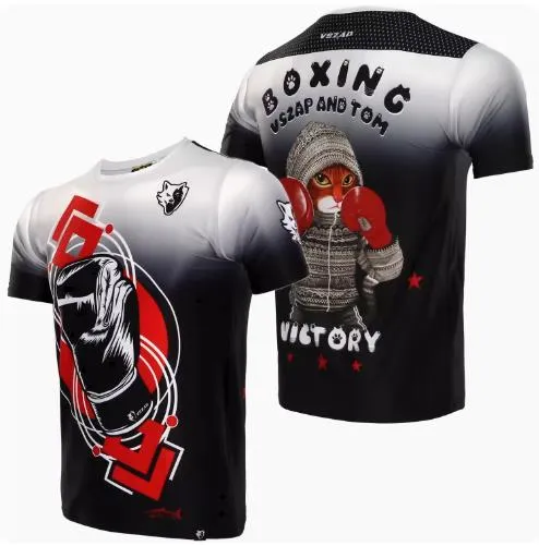 Vszap Boxing Cat VT066 Boxing Dry Tech T-Shirt S-4XL