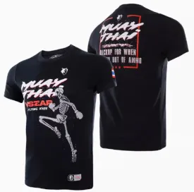 Vszap Flying Knee VT046 Muay Thai Boxing T-Shirt S-4XL Black