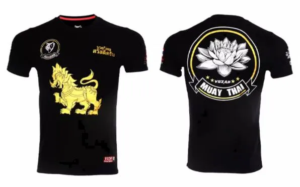 Vszap Kirin VT008 Muay Thai Boxing T-Shirt S-4XL Black