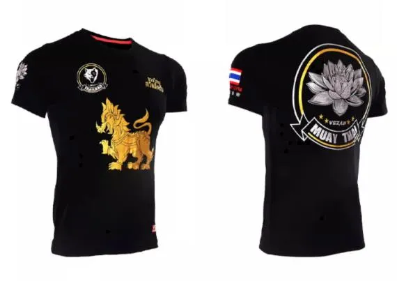 Vszap Kirin VT008 Muay Thai Boxing T-Shirt S-4XL Black