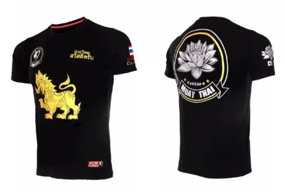 Vszap Kirin VT008 Muay Thai Boxing T-Shirt S-4XL Black