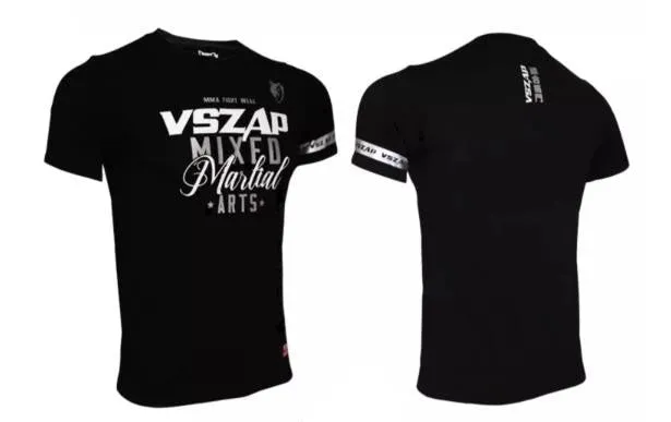 Vszap Mixed Martial Arts VT020 Muay Thai Boxing T-Shirt S-4XL Black